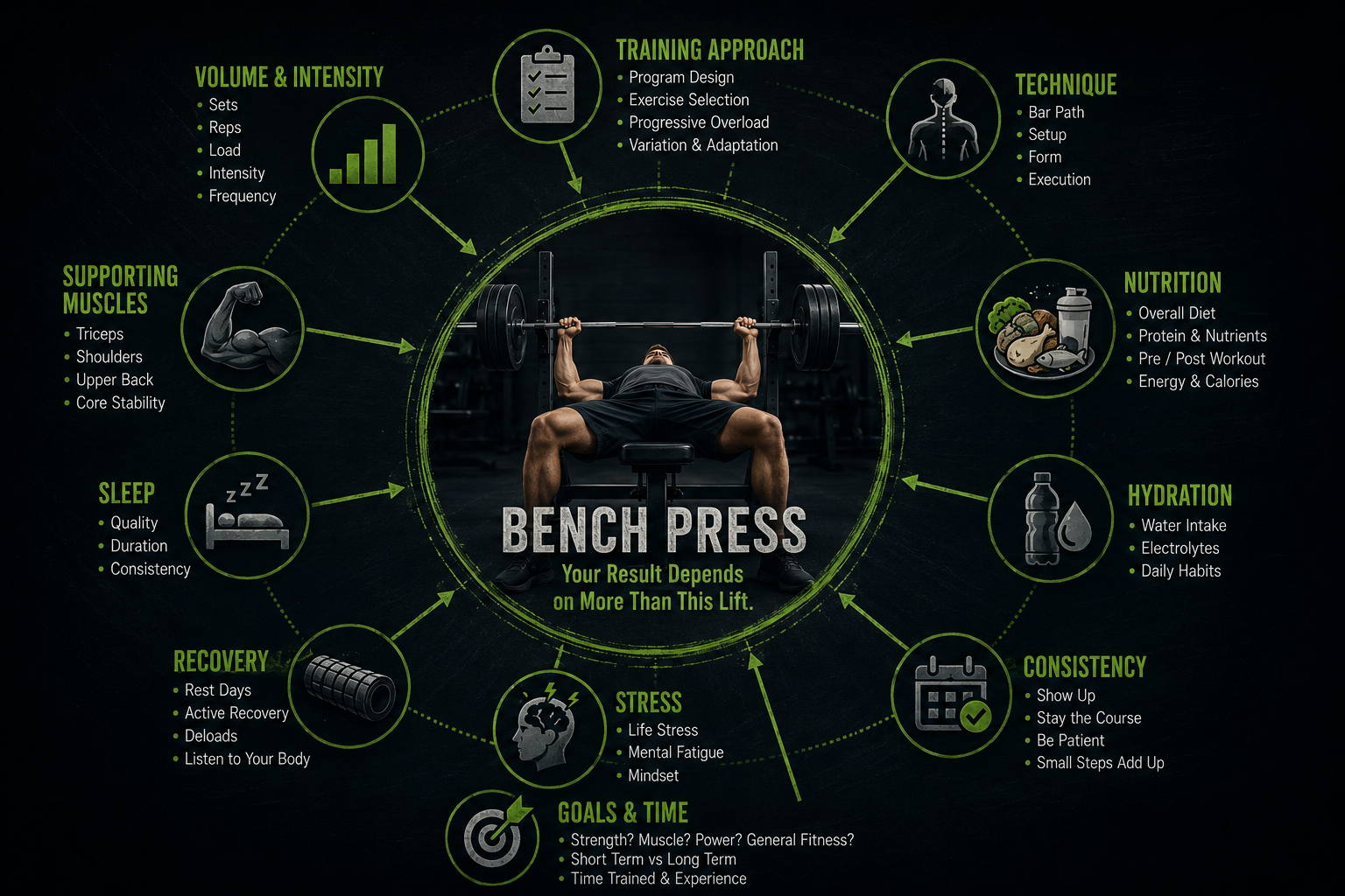 Factors that can influence bench press and strength progress
